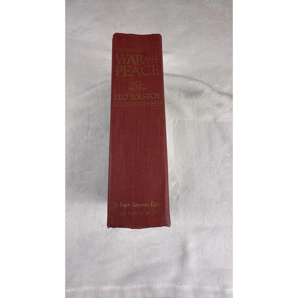 War and Peace Leo Tolstoy Inner Sanctum Edition 1942 Hardcover Maude Map